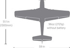 E-flite P-51D Mustang "Big Beautiful Doll" 1.5m BNF Basic AS3X+ SAFE Select