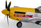 E-flite P-51D Mustang 0.49m Detroit Miss SAFE Select BNF Basic