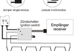 Klima RC elektronický odpalovač raket: Schéma zapojení