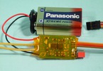 Klima RC elektronický odpalovač raket: Připojená baterie 9V