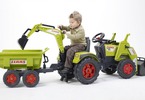 FALK - Pedal tractor Claas Axos with loader, excavator and siding