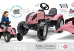 FALK - Šlapací traktor Pink Country Star s vlečkou
