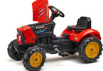 FALK - Šlapací traktor SuperCharger s vlečkou červený