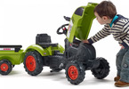 FALK - Šlapací traktor Claas Arion 410 s vlečkou