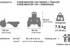 FALK - Pedal tractor Farm Master 270i with red siding