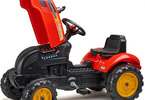 FALK - Šlapací traktor X-Tractor s vlečkou červený