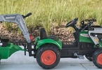 FALK - Šlapací traktor Farmland s nakladačem, rypadlem a vlečkou