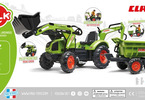 FALK - Pedal tractor Claas Backhoe with loader, excavator and Maxi siding