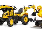 FALK - Pedal tractor Komatsu with Maxi loader, excavator and siding
