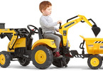 FALK - Pedal tractor Komatsu with Maxi loader, excavator and siding
