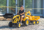 FALK - Pedal tractor Komatsu with Maxi loader, excavator and siding