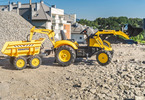 FALK - Pedal tractor Komatsu with Maxi loader, excavator and siding