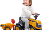 FALK - Dětské odrážedlo Baby JCB s vlečkou, lopatkou a hrabičkami