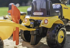 FALK - Dětské odrážedlo Baby Komatsu s vlečkou, lopatkou a hrabičkami