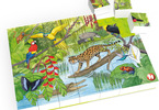 HUBELINO Puzzle - Zvířata v pralese