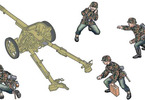 Italeri figurky - Pak 97/38 AT Gun with Crew (1:35)