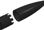 Klima 50 mm Nose Cone with Storage Compartment, Black