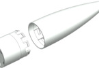 Klima 50 mm Nose Cone with Storage Compartment, White
