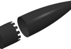 Klima 75 mm Nose Cone with Storage Compartment, Black