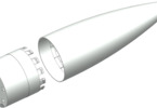 Klima 75 mm Nose Cone with Storage Compartment, White