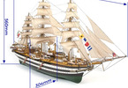 OCCRE Amerigo Vespucci 1:100 + plachty Kit