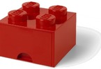 LEGO úložný box s šuplíkem 250x250x180mm - světle modrý