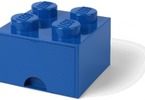 LEGO úložný box s šuplíkem 250x250x180mm - tmavě zelený