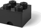 LEGO úložný box s šuplíkem 250x250x180mm - tmavě zelený