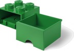 LEGO úložný box s šuplíkem 250x250x180mm - tmavě zelený