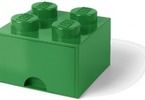 LEGO úložný box s šuplíkem 250x250x180mm - šedý