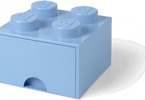 LEGO úložný box s šuplíkem 250x250x180mm - aqua