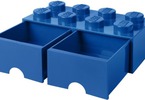 LEGO úložný box s šuplíky 250x500x180mm - světle modrý