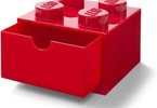 LEGO stolní box 4 se zásuvkou červený