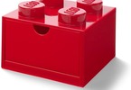 LEGO stolní box 4 se zásuvkou červený