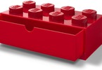 LEGO stolní box 8 se zásuvkou červený