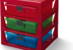 LEGO organizér se třemi zásuvkami - červená