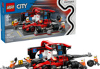LEGO City - Zastávka v boxech F1 a personál s vozem Ferrari