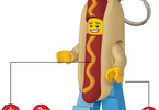 LEGO svítící klíčenka - Hot Dog