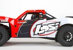 RC model auta Losi Baja Rey Trophy Truck 1:10 4WD: Boční pohled - červená verze