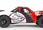 RC model auta Losi Baja Rey Trophy Truck 1:10 4WD: Boční pohled - červená verze