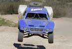 RC model auta Losi Baja Rey Trophy Truck 1:10 4WD: Ukázka jízdy - modrá verze