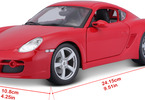 Maisto Porsche Cayman S 1:18 červená