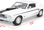 Maisto Ford Mustang GT Cobra Jet 1968 1:18 bílá