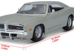 Maisto Dodge Charger R/T 1969 1:25 stříbrná