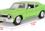 Maisto Chevrolet Nova SS 1970 1:24 světle zelená metalíza