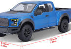 Maisto Ford F-150 Raptor 2017 1:24 modrá