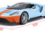 Maisto Ford GT 2017 1:18 modro-oranžová