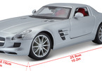 Maisto Mercedes-Benz SLS AMG 1:18 silver