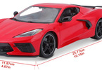 Maisto Chevrolet Corvette Stingray 2020 1:18 červená