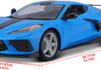 Maisto Chevrolet Corvette Stingray Coupe 2020 1:18 blue